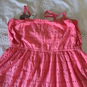 NWT Lane Bryant Coral Eyelet Camisole Sundress Plus Size 22
